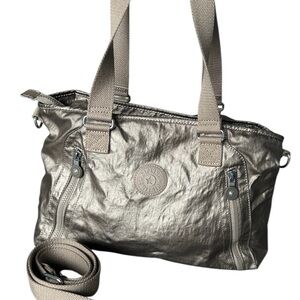 Kipling Metallic Angela Medium Shoulder Bag